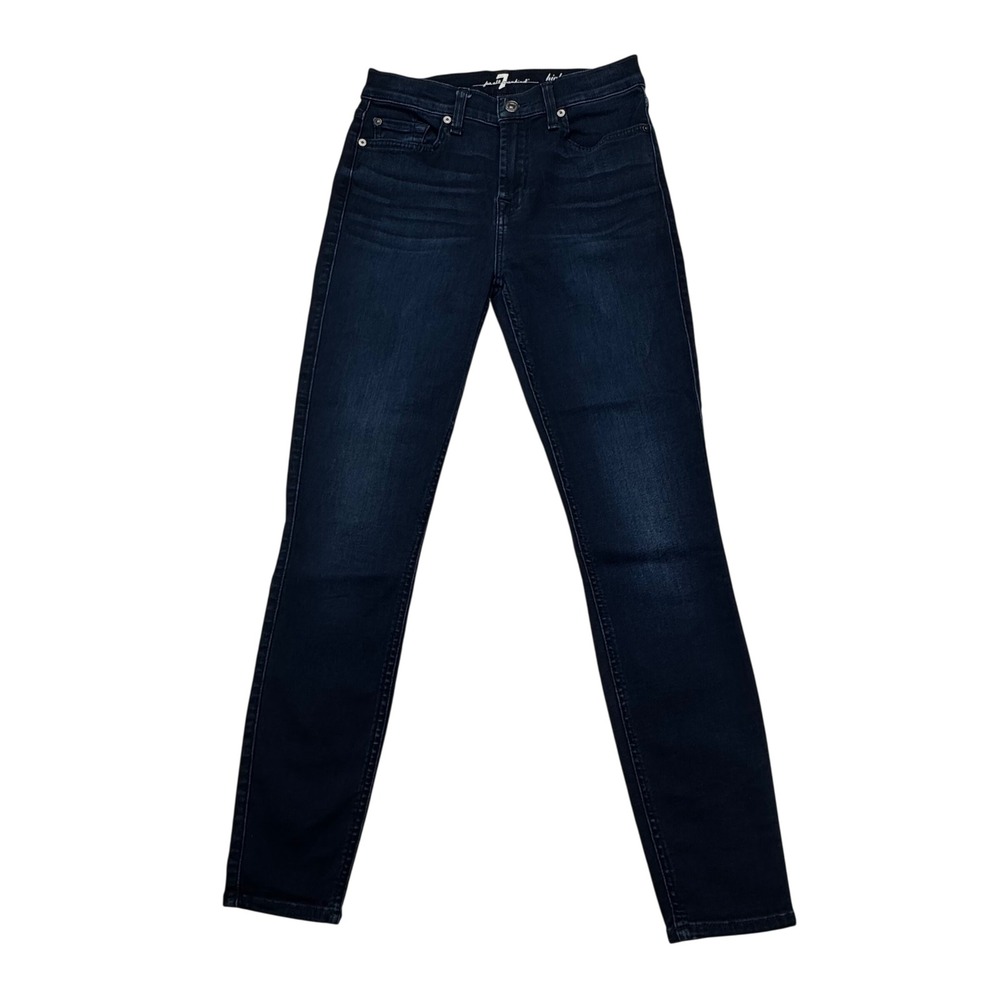 7 For All Mankind High Waist Ankle Gwenevere Skinny Jeans Dark Wash Size 26 NWOT
